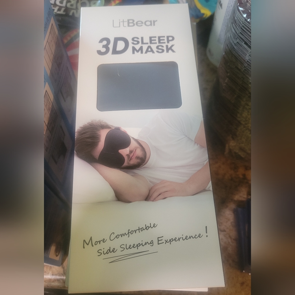 3D Mask Black Sleep Mask
